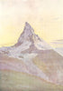 SWITZERLAND. The Matterhorn at Twilight 1917 old antique vintage print picture