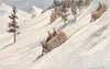 SWITZERLAND. Hay Hauling in the Alpine Snow 1917 old antique print picture