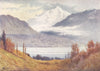 SWITZERLAND. A view of Mount Blanc from above Mirgues, Canton de Vaud 1917
