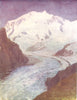 SWITZERLAND. Monte Rosa Glacier from the Schwarzee 1917 old antique print