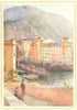 ITALY. The Harbour at Camogli 1912 old antique vintage print picture