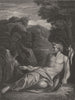 ST JOHN AT THE FONT. Annibale Caracci 1835 old antique vintage print picture