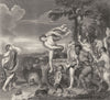 BACCHUS AND ARIADNE. Titian (Titian)  1835 old antique vintage print picture