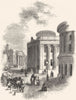 YORKSHIRE. Leeds. Town hall, Commercial buildings, Etc 1850 old antique print