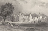LANCASHIRE. Underley Hall, Westmorland (Allom)  1832 old antique print picture