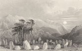 CUMBRIA. The Druids Stones, near Keswick (Allom)  1832 old antique print