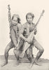 PHILIPPINES. Bagobo Musicians;  1900 old antique vintage print picture