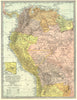 SOUTH AMERICA NW. Colombia Venezuela Ecuador Peru Bolivia Brazil. Lima 1907 map
