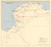 LIBYA World War 2 Winter Battle Pursuit by 13th Corps Dec 1941 1960 old map