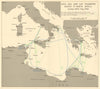 Axis North Africa sea & air transport routes. Oct 1942-May 1943. WW2 1966 map