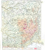 FRANCE. Massif Central Hypsométrique 1900 old antique vintage map plan chart