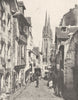 FINISTÈRE. Quimper. La Rue Sainte- Catherine 1900 old antique print picture