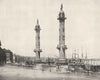 GIRONDE. Bordeaux. Colonnes Rostrales des Quinconces 1900 old antique print