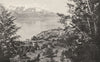 SWITZERLAND. Clarens, Sur les Bords du Léman 1900 old antique print picture