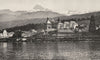 HAUTE- SAVOIE. Évian- les- bains et la dent D'oche 1900 old antique print
