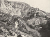 VAUCLUSE. La Sorgue et le Vieux Chateau de Pétrarque 1900 old antique print