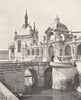 OISE. Entrée Principale et Chapelle du Chateau de Chantilly 1900 old print