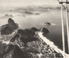 BRAZIL. Rio de Janeiro. Entrance to the bay 1951 old vintage print picture