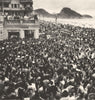 BRAZIL. Rio de Janeiro. Crowd Foule  Hotel Copacabana 1951 old vintage print