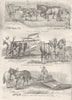 FARMING. farm tools; Bell's reaping machine; M'Cormick's American; Hussey's 1880