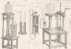 AIR PUMPS. Hawkesbee's; Section; Smeaton's 1880 old antique print picture