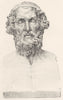 POETS. Homer 1880 old antique vintage print picture