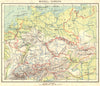 EUROPE. Middel- Europa 1922 old antique vintage map plan chart