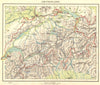 SWITZERLAND. Zwitserland 1922 old antique vintage map plan chart
