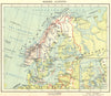 EUROPE. Noord- Europa; Inset map of Gotenburg 1922 old antique plan chart