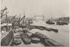 LONDON. Shipping pool of. A vista from London Bridge to Tower Bridge 1926