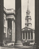 LONDON. St. Martin's-in-the-Fields seen between columns National Gallery 1926