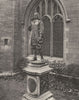 LONDON. Milton's statue, St Giles Cripplegate 1926 old vintage print picture