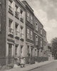 LONDON. Three girls on the steps of Leigh Hunt's house, 24 Upper Cheyne Row 1926