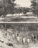 LONDON. Two of Hampstead's many ponds where children play. Heath 1926 print
