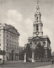 LONDON. St. Mary-le-Strand, distinguished by modern street widening 1926 print