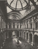 LONDON. Glass- Roofed interior court of the Royal Exchange 1926 old print