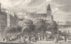 PARIS. Marché Aux Fleurs 1831 old antique vintage print picture