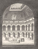PARIS. Bourse de Paris, Intérieur 1835 old antique vintage print picture