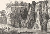 RÉUNION. Île Bourbon (Reunion) . Cascade de la Ste. Suzanne 1835 old print