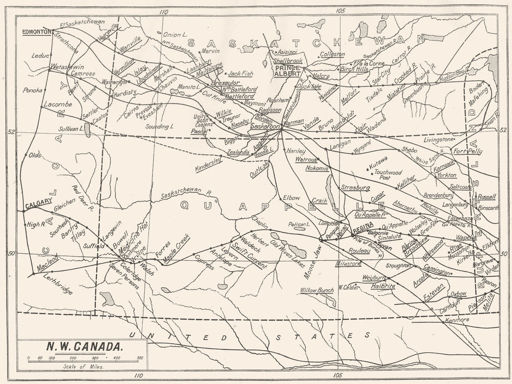 CANADA. North West Canada; Diocesan Anglican missions 1922 old antique map
