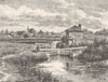 OXFORDSHIRE. Lechlade- The first lock 1901 old antique vintage print picture