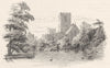 OXFORDSHIRE. Stanton Harcourt church 1901 old antique vintage print picture