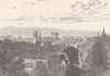 OXFORDSHIRE. Oxford, from Headington Hill 1901 old antique print picture