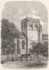OXFORDSHIRE. Iffley church 1901 old antique vintage print picture