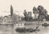 OXFORDSHIRE. Goring, from the Toll- gate 1901 old antique print picture