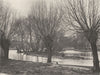 BERKSHIRE. Pangbourne weir 1901 old antique vintage print picture