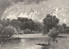 BERKSHIRE. Sonning weir 1901 old antique vintage print picture