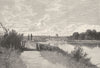 OXFORDSHIRE. Henley, from the Towing- Path 1901 old antique print picture