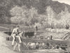 BERKSHIRE. A Crowd in Cookham lock 1901 old antique vintage print picture
