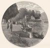 BERKSHIRE. The Landing- stage, Ray mead 1901 old antique vintage print picture
